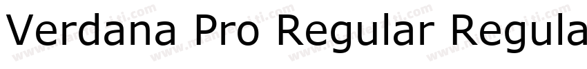 Verdana Pro Regular Regular字体转换